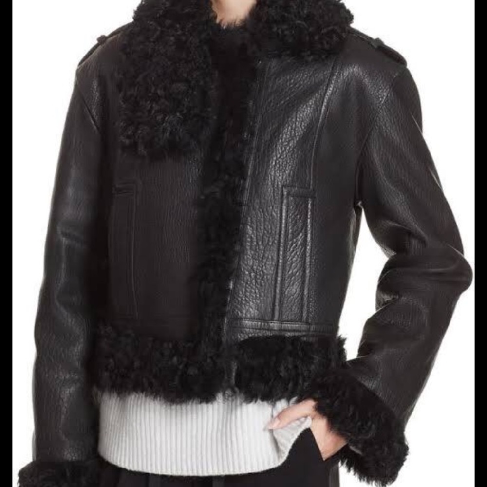 Vince leather bomber jacket